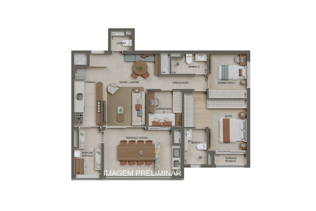 Apartamento, 2 quartos, 83 m² - Foto 8