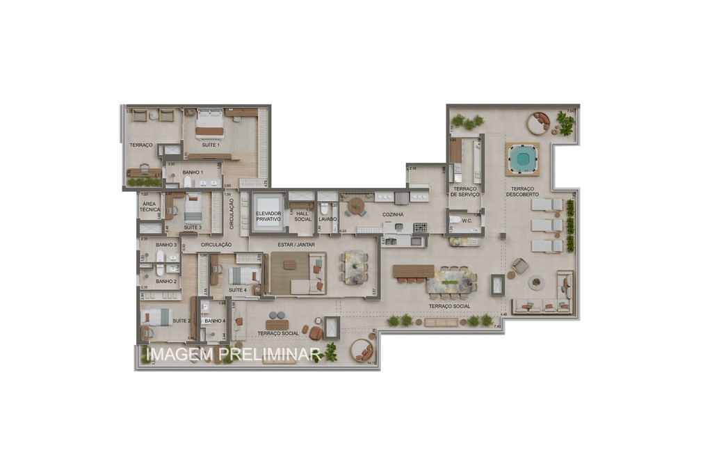 Apartamento, 3 quartos, 147 m² - Foto 2