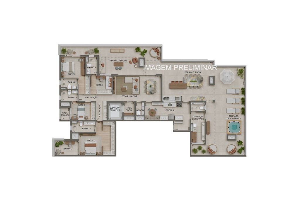 Apartamento, 3 quartos, 147 m² - Foto 3