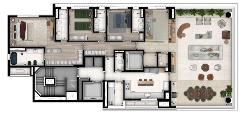 Apartamento à venda com 4 quartos, 238m² - Foto 24