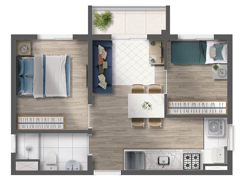 Cobertura à venda com 2 quartos, 71m² - Foto 1