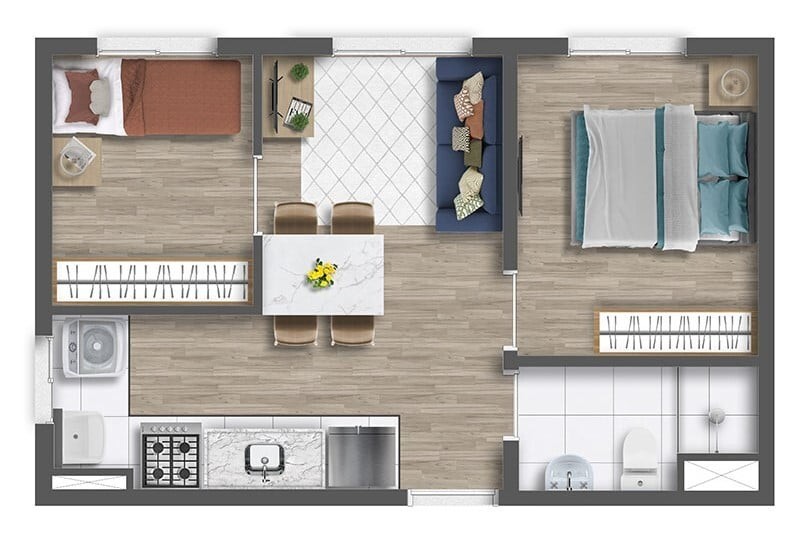 Cobertura à venda com 2 quartos, 71m² - Foto 2