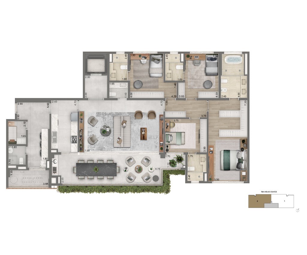 Oportunidade Única: Apartamento de Luxo no Condomínio Portrait - 4 quartos, 4 suítes, 5 banheiros, 4 vagas, 355m² em Ibirapuera, SP.
