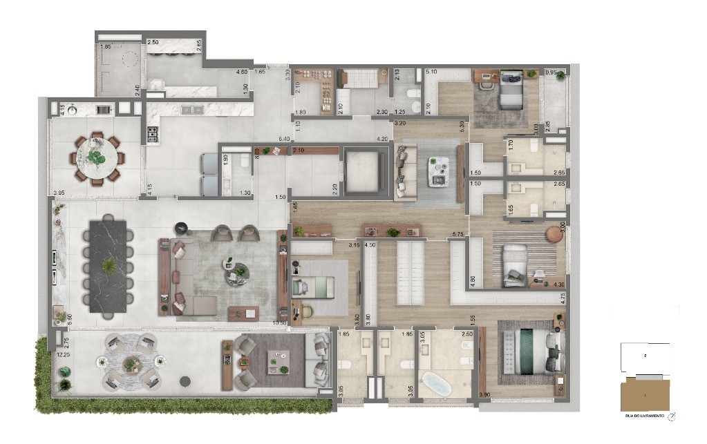 Oportunidade Única: Apartamento de Luxo no Condomínio Portrait - 4 quartos, 4 suítes, 5 banheiros, 4 vagas, 355m² em Ibirapuera, SP.