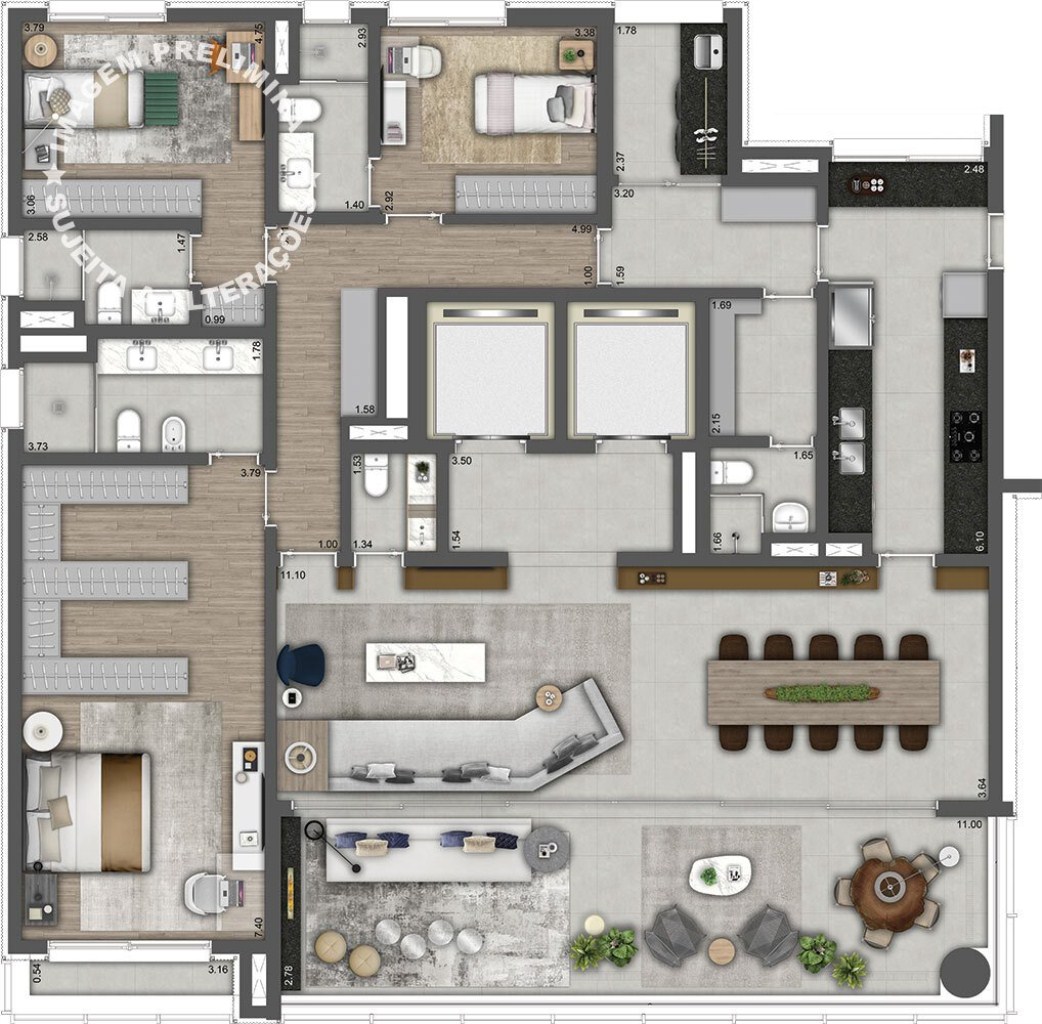 Apartamento à venda com 3 quartos, 240m² - Foto 20