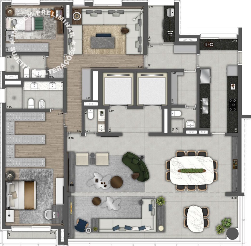 Apartamento à venda com 3 quartos, 240m² - Foto 21