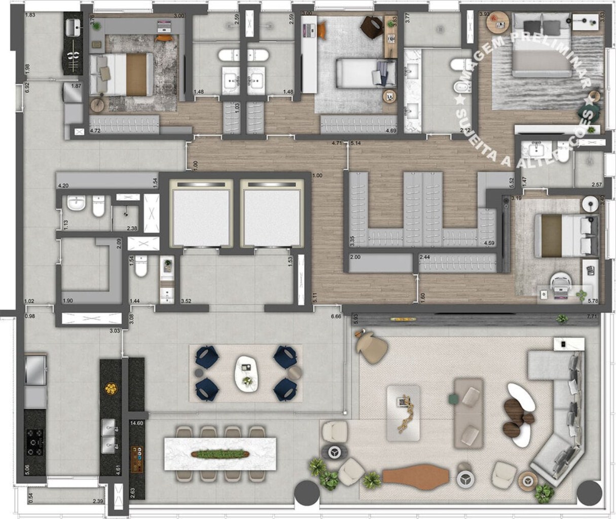 Apartamento à venda com 3 quartos, 240m² - Foto 22