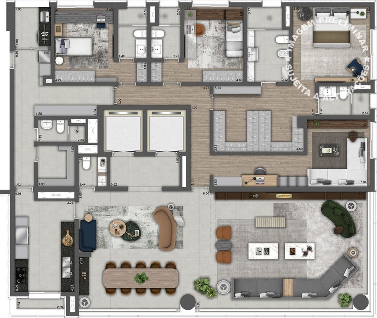Apartamento à venda com 3 quartos, 240m² - Foto 23
