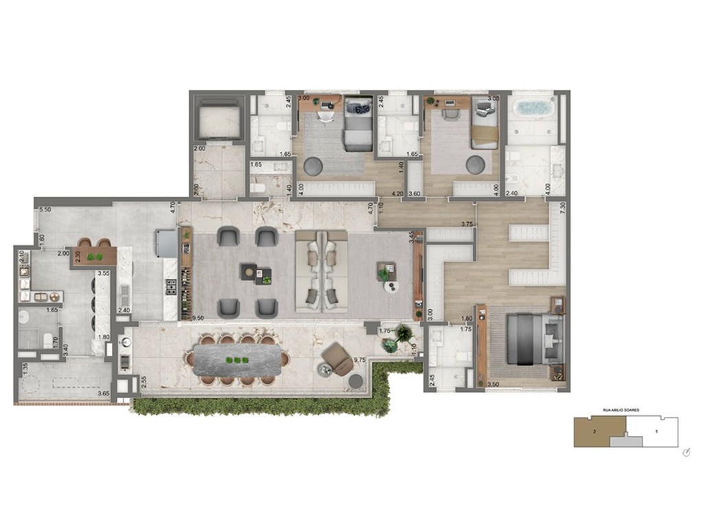 Imperdível: Apartamento de luxo na Vila Mariana, São Paulo-SP - 4 quartos, 4 suítes, 5 banheiros, 3 vagas - Condomínio Portrait design by Cyrela.