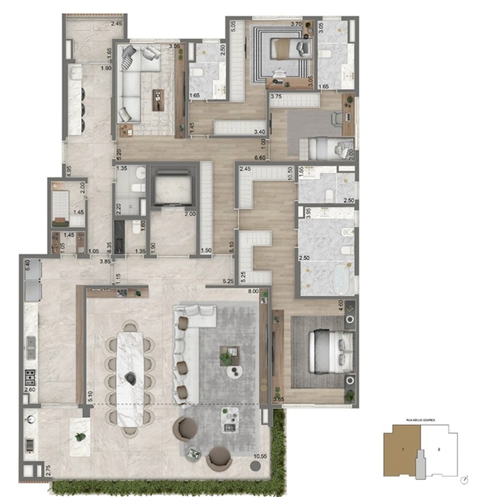 Imperdível: Apartamento de luxo na Vila Mariana, São Paulo-SP - 4 quartos, 4 suítes, 5 banheiros, 3 vagas - Condomínio Portrait design by Cyrela.