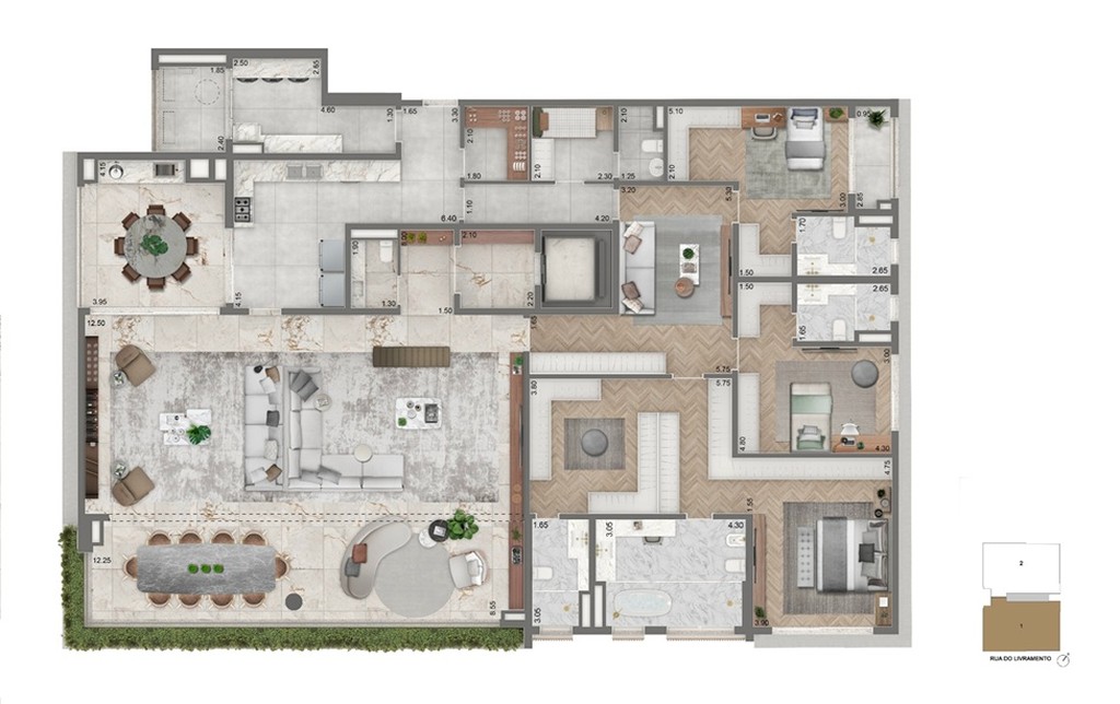 Imperdível: Apartamento de luxo na Vila Mariana, São Paulo-SP - 4 quartos, 4 suítes, 5 banheiros, 3 vagas - Condomínio Portrait design by Cyrela.
