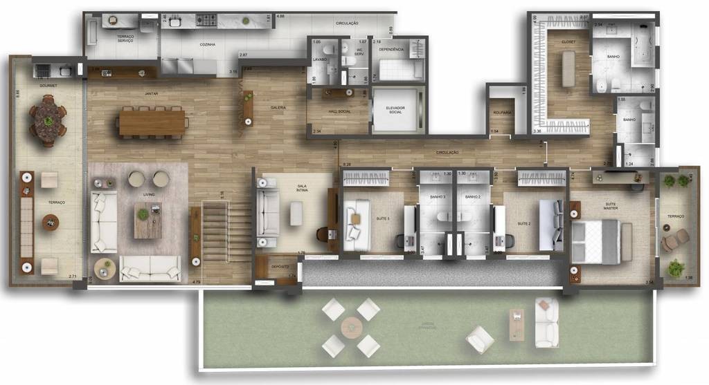 Apartamento, 4 quartos, 278 m² - Foto 19