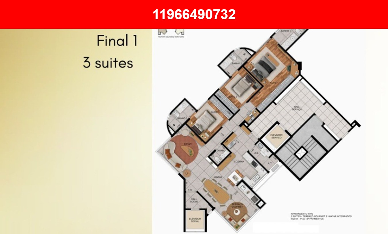 Apartamento, 3 quartos, 135 m² - Foto 27