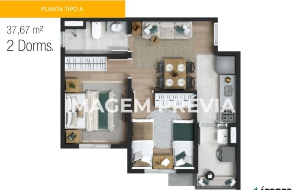 Apartamento, 2 quartos, 37 m² - Foto 18