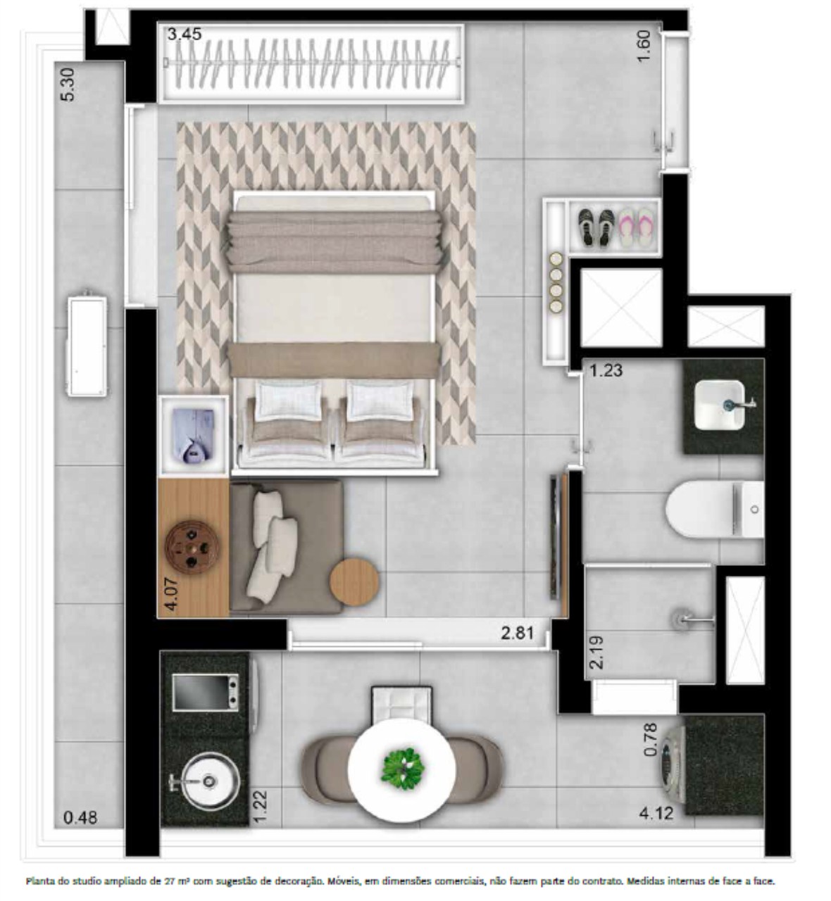 Studio de 1 quarto à venda em condomínio de luxo em Perdizes, São Paulo-SP: Condomínio W Be Perdizes