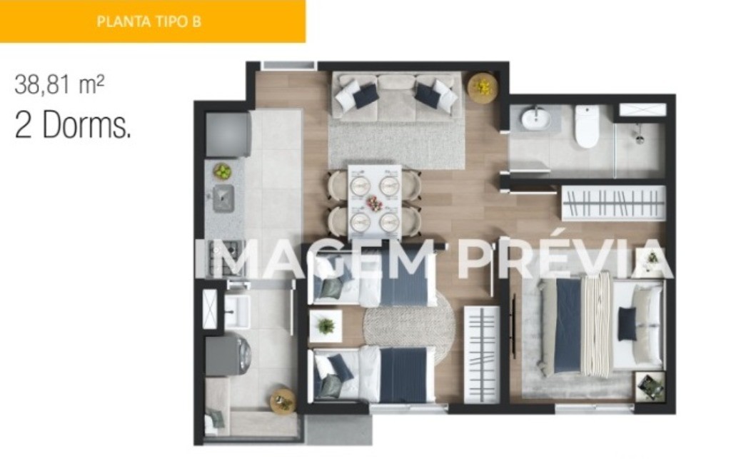 Apartamento, 2 quartos, 38 m² - Foto 20