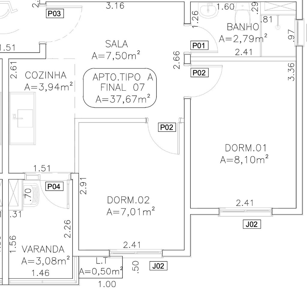 Apartamento, 2 quartos, 38 m² - Foto 22