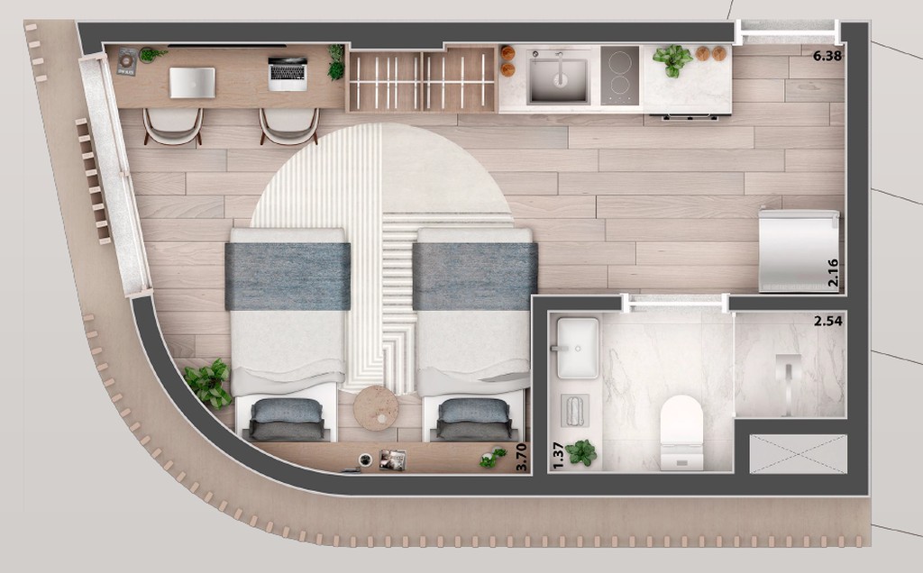 Apartamento, 1 quarto, 21 m² - Foto 18