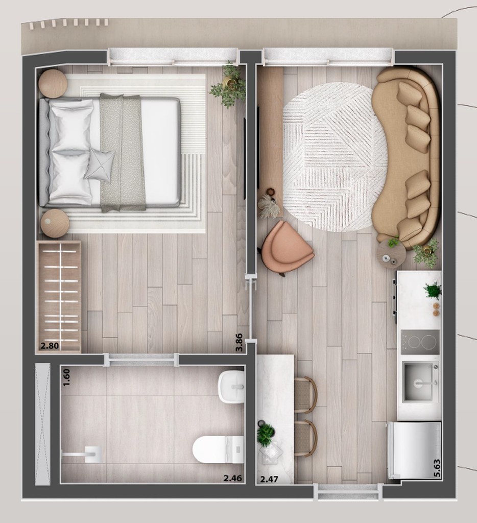 Apartamento, 1 quarto, 21 m² - Foto 21