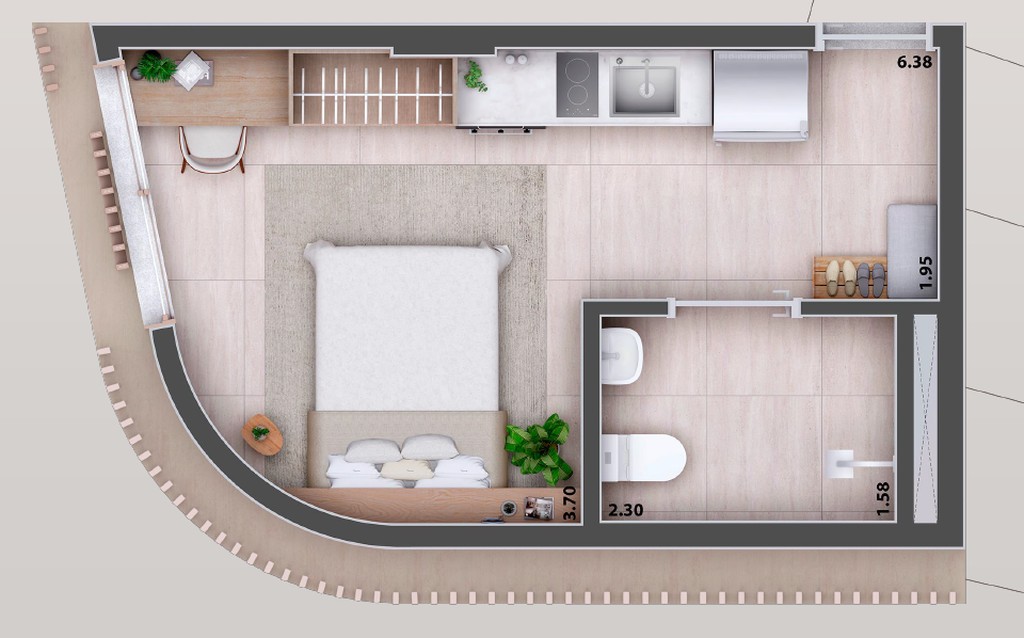 Apartamento, 1 quarto, 28 m² - Foto 19