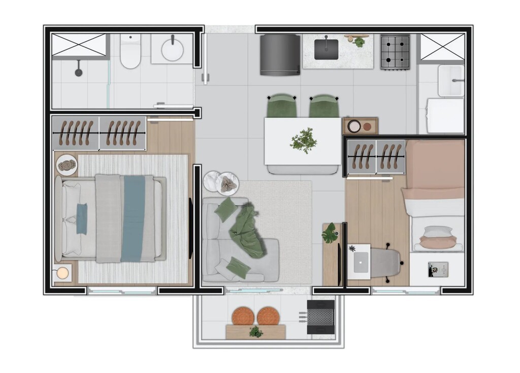 Apartamento, 2 quartos, 35 m² - Foto 14