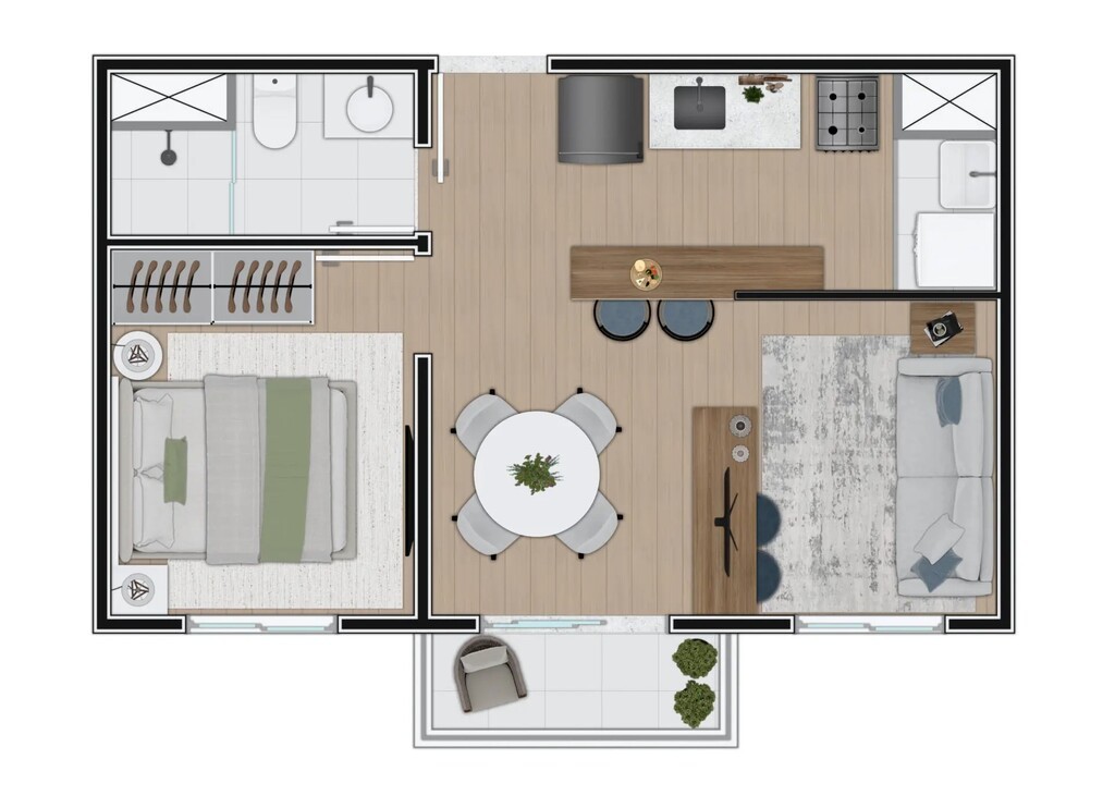 Apartamento, 2 quartos, 35 m² - Foto 15