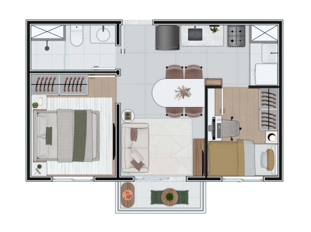 Apartamento, 2 quartos, 35 m² - Foto 16