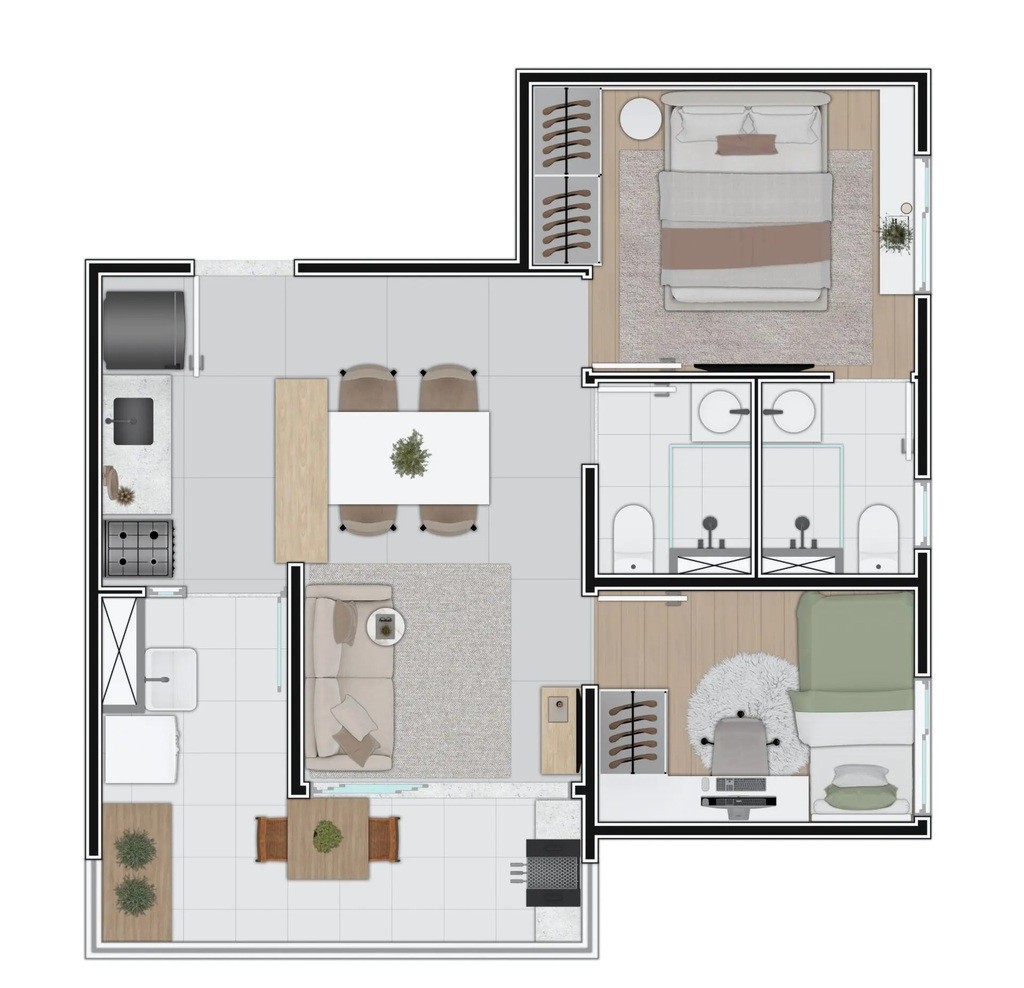 Apartamento, 2 quartos, 35 m² - Foto 17