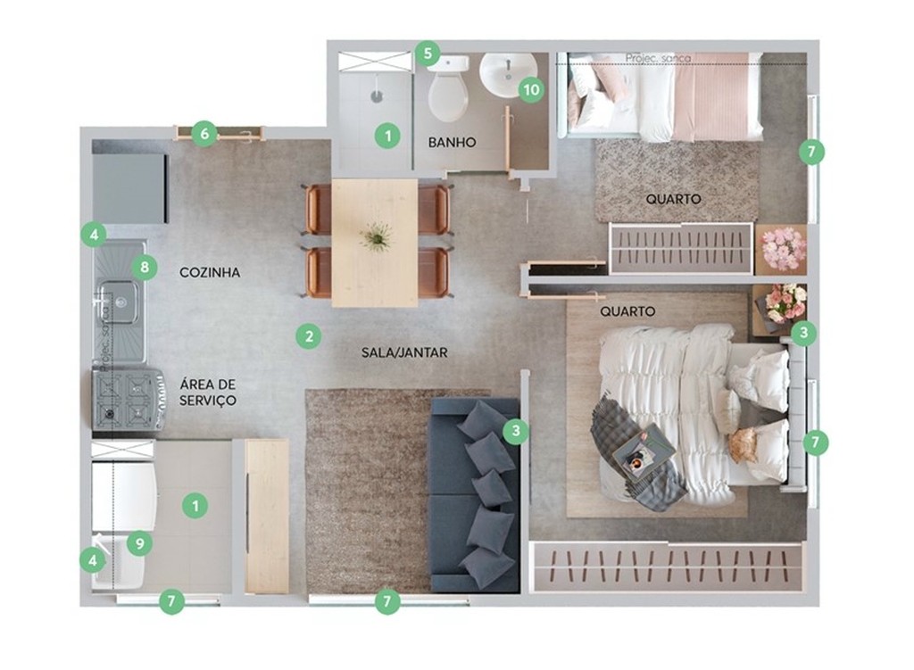 Apartamento, 2 quartos, 34 m² - Foto 12