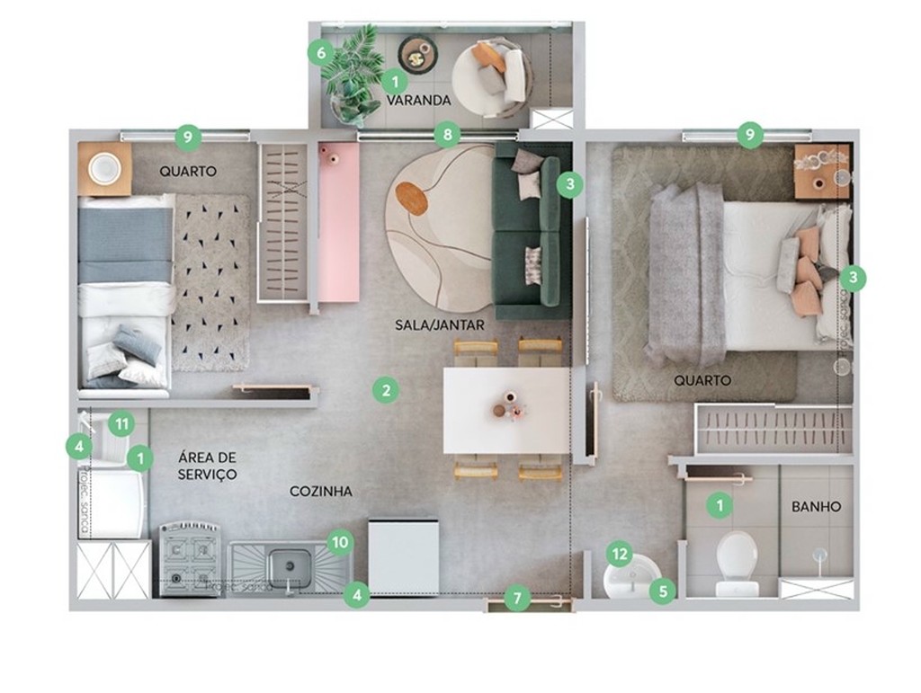 Apartamento, 2 quartos, 34 m² - Foto 14