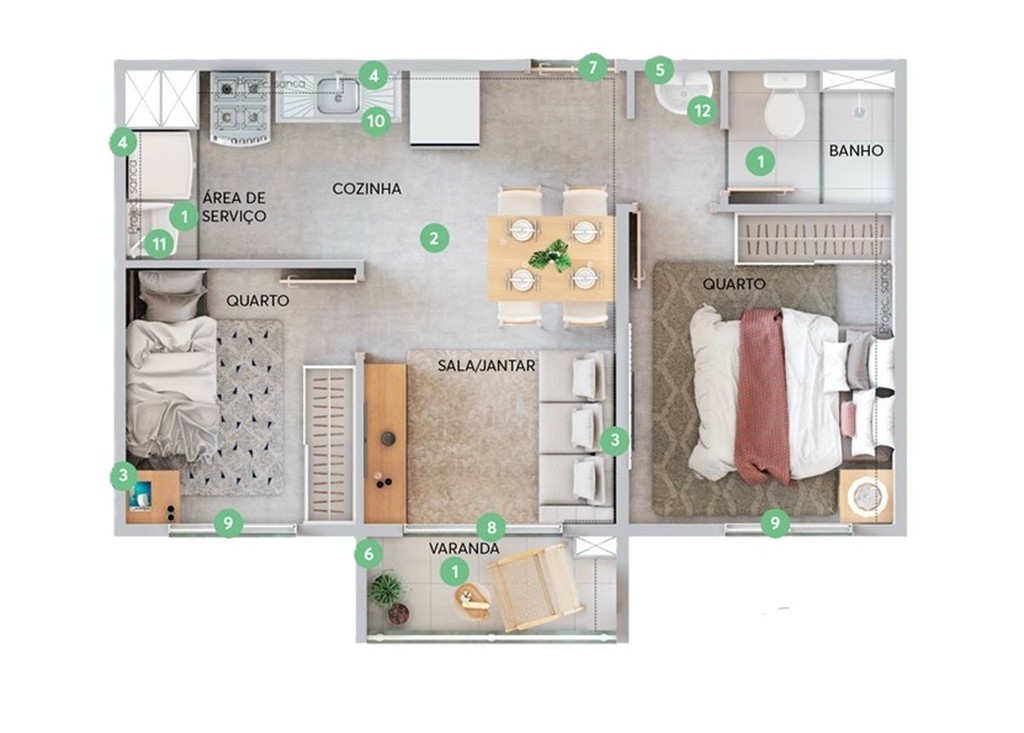 Apartamento, 2 quartos, 34 m² - Foto 15