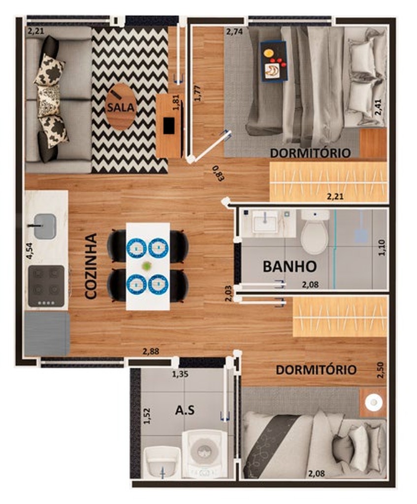 Apartamento, 2 quartos, 40 m² - Foto 10