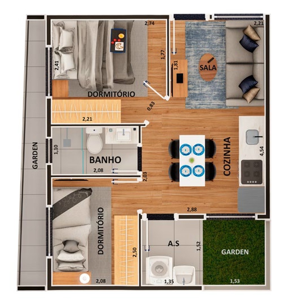 Apartamento, 2 quartos, 40 m² - Foto 12