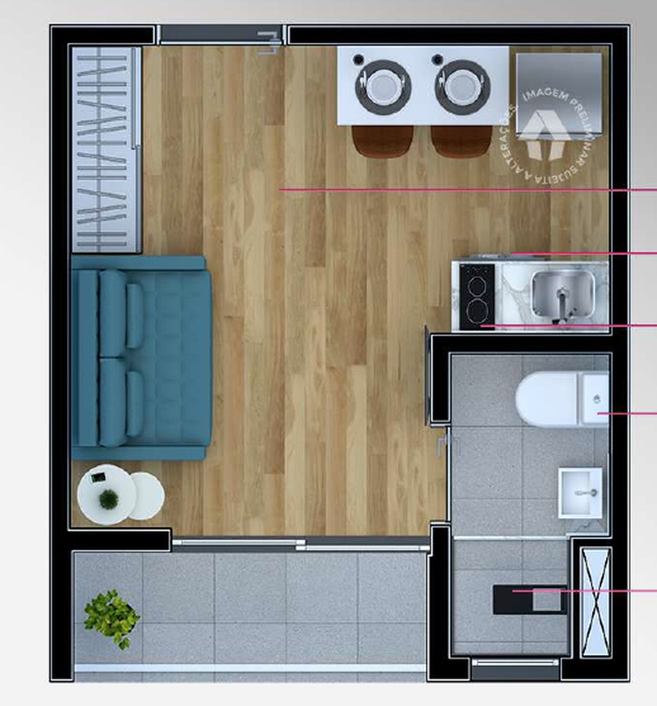 Apartamento, 1 quarto, 18 m² - Foto 24