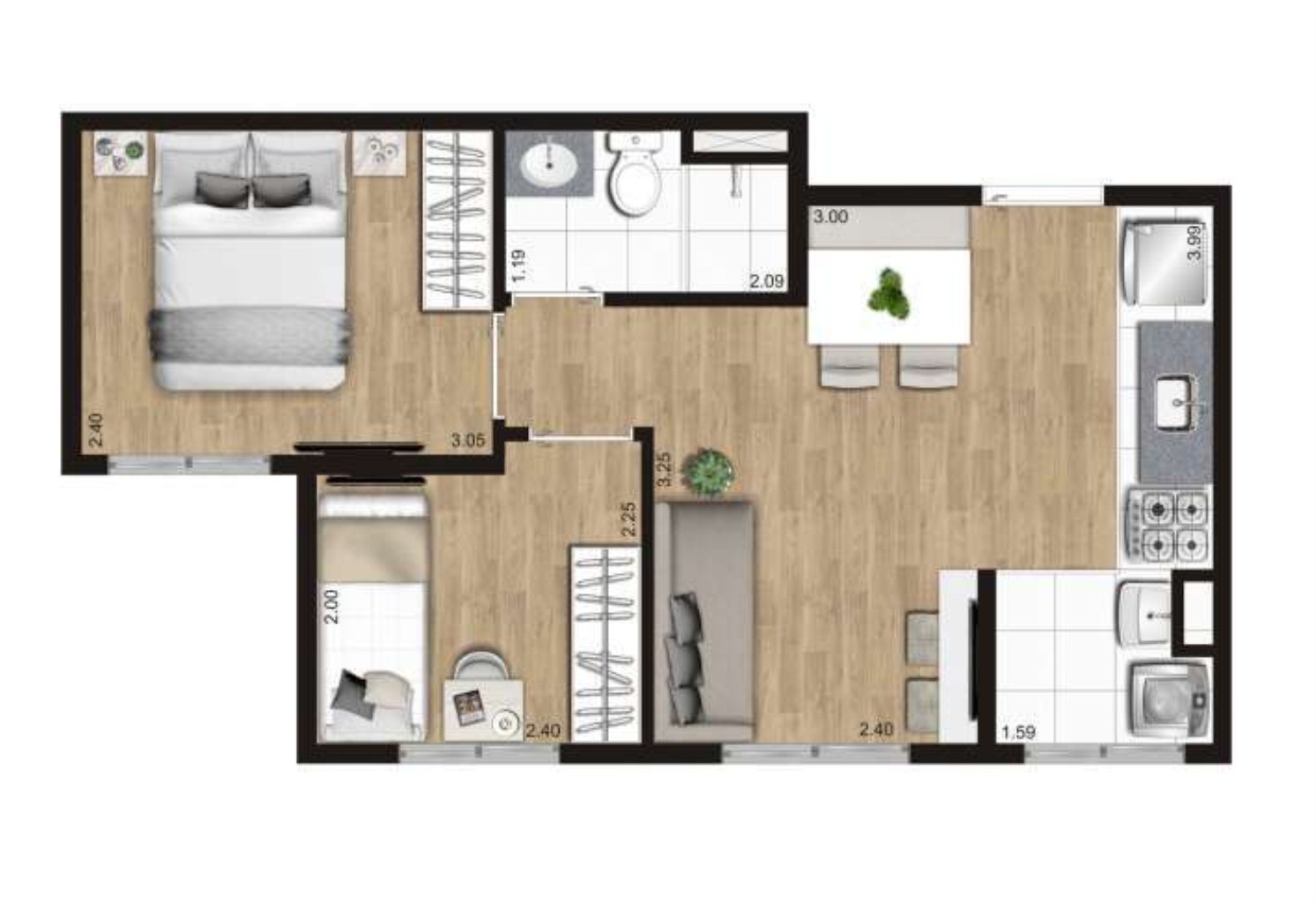 Apartamento, 2 quartos, 42 m² - Foto 22