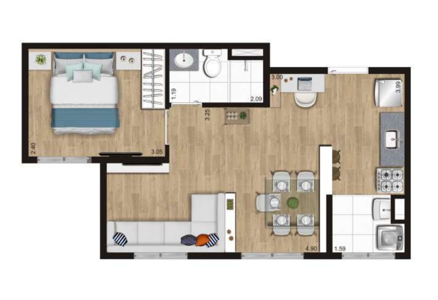 Apartamento, 2 quartos, 42 m² - Foto 23