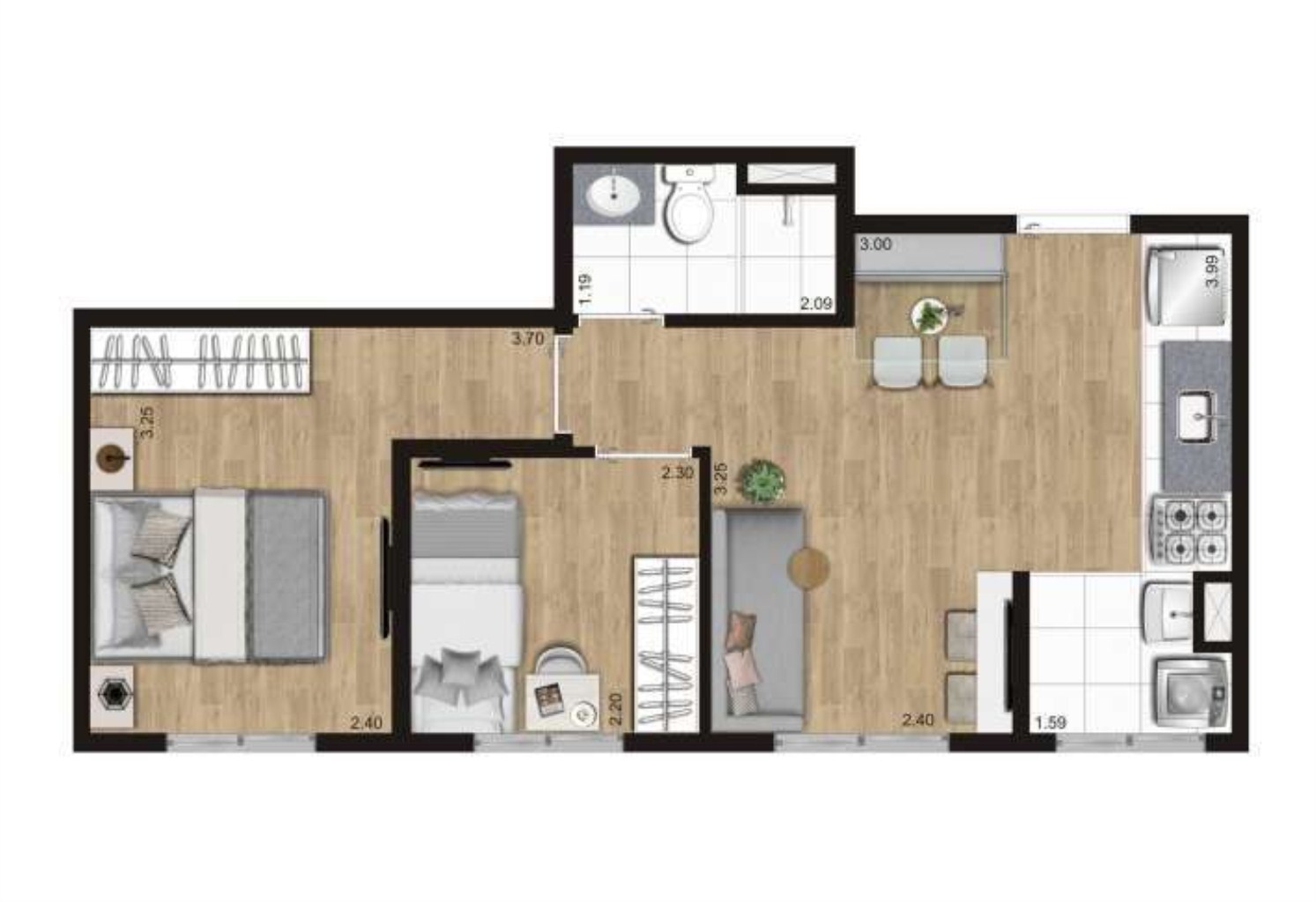 Apartamento, 2 quartos, 42 m² - Foto 25
