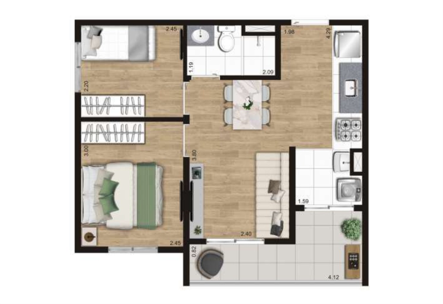 Apartamento, 2 quartos, 42 m² - Foto 26