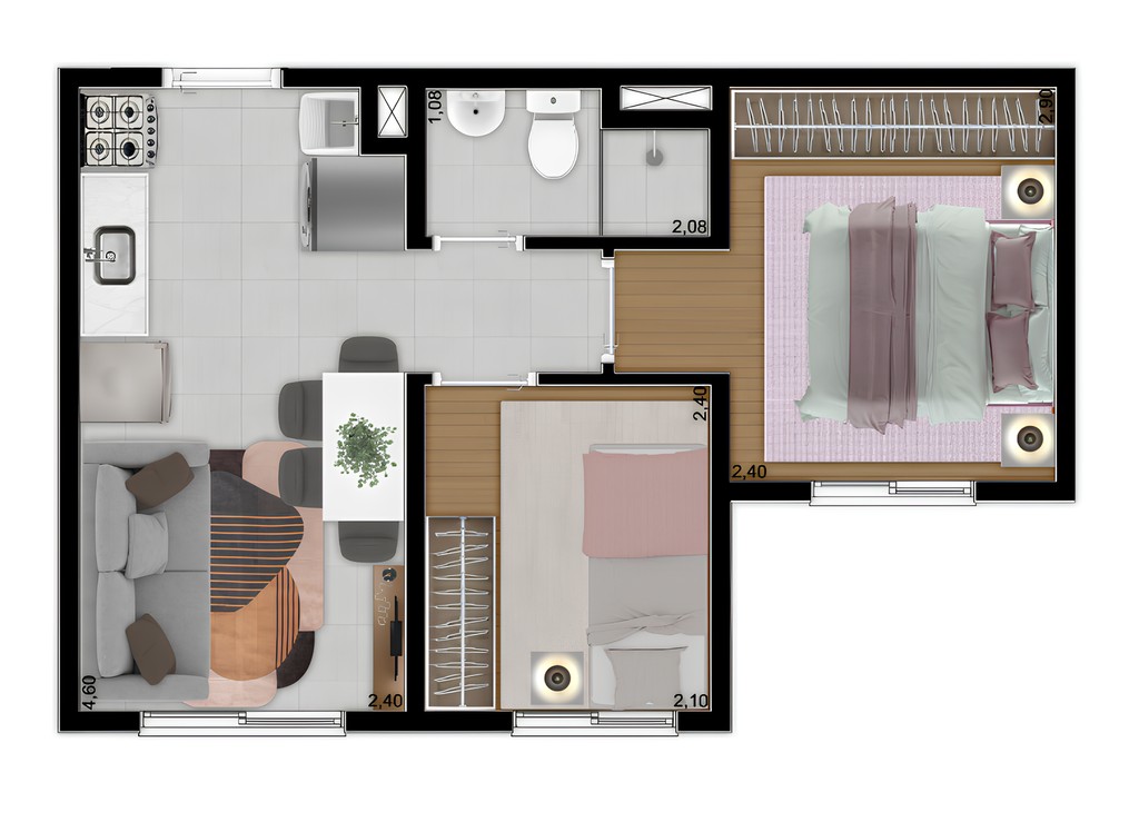 Apartamento, 2 quartos, 31 m² - Foto 17