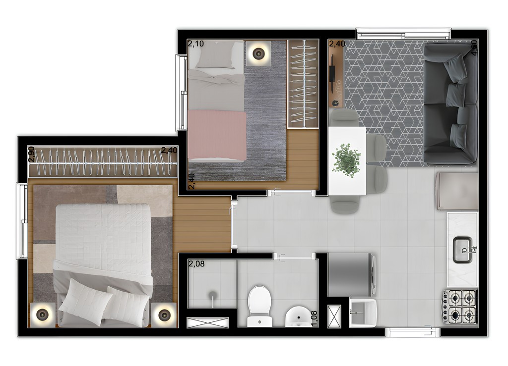 Apartamento, 2 quartos, 31 m² - Foto 18