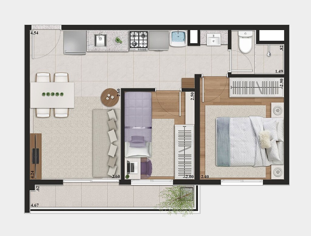 Apartamento, 2 quartos, 37 m² - Foto 14