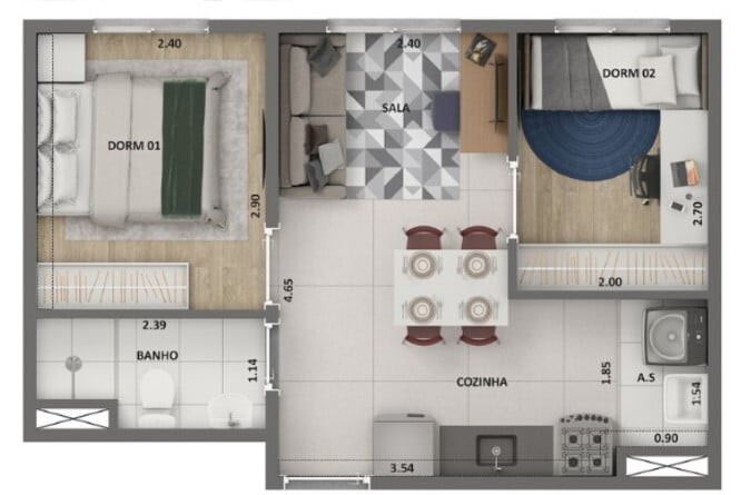 Apartamento, 1 quarto, 23 m² - Foto 23