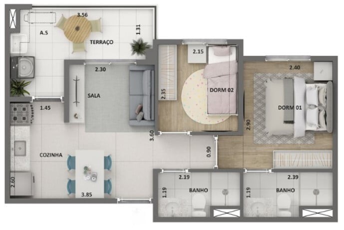 Apartamento, 2 quartos, 48 m² - Foto 27