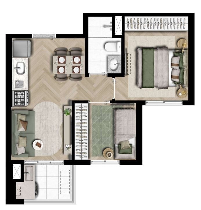Apartamento, 2 quartos, 36 m² - Foto 26
