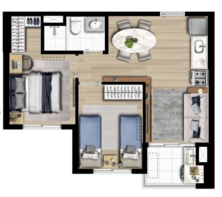 Apartamento, 2 quartos, 42 m² - Foto 27