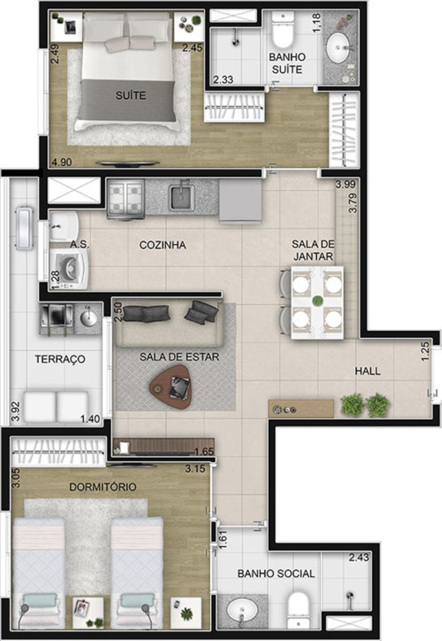 Apartamento, 2 quartos, 54 m² - Foto 11