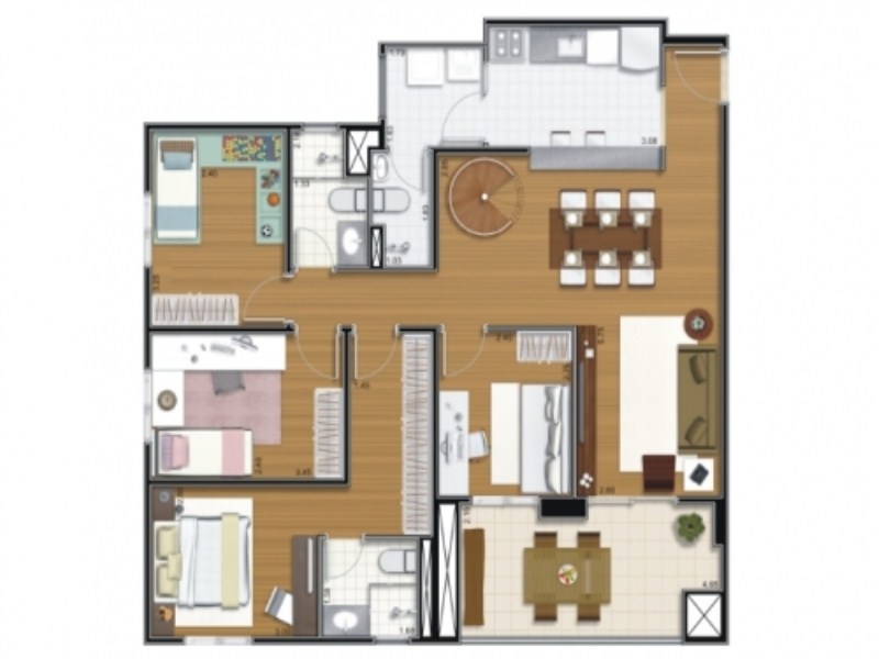 Apartamento, 2 quartos, 92 m² - Foto 3