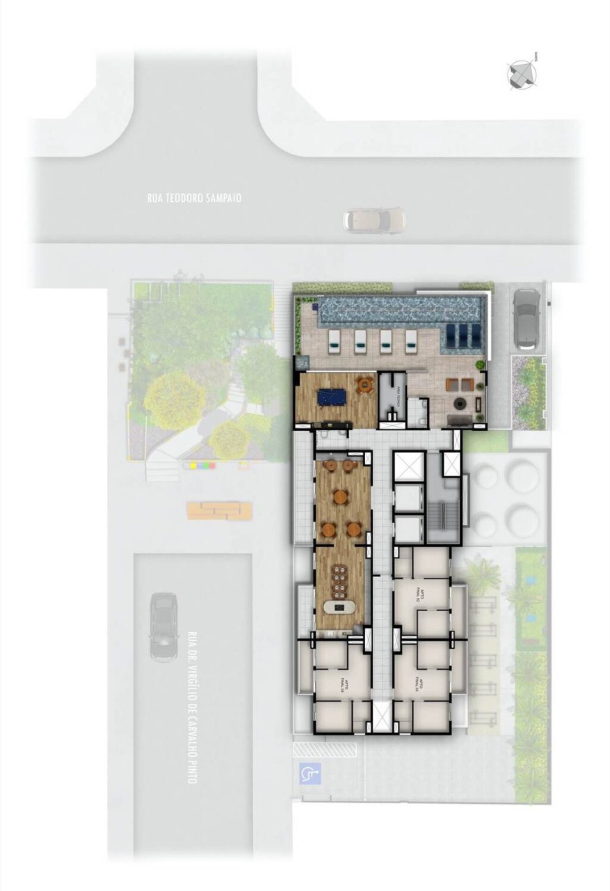 Apartamento à venda em Pinheiros, São Paulo-SP: 2 quartos, 1 suíte, 1 banheiro, 38,74m² - Condomínio Virgílio 426