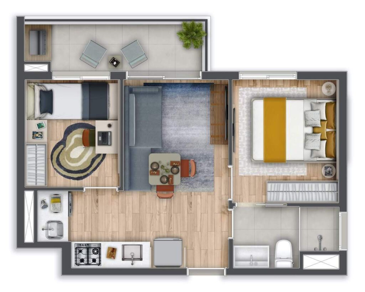 Apartamento à venda em Pinheiros, São Paulo-SP: 2 quartos, 1 suíte, 1 banheiro, 38,74m² - Condomínio Virgílio 426