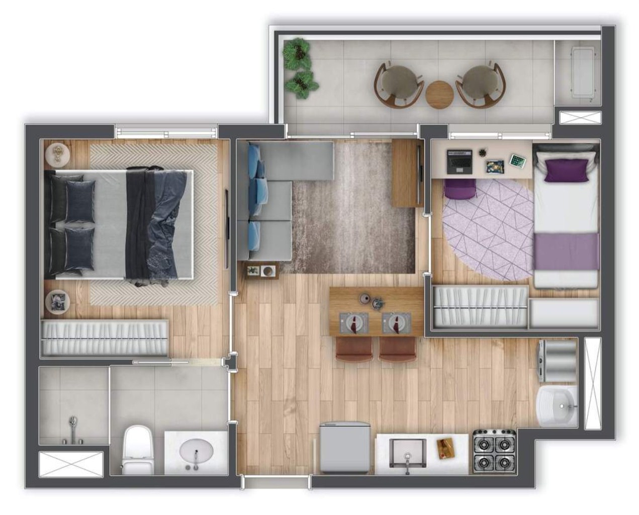 Apartamento à venda em Pinheiros, São Paulo-SP: 2 quartos, 1 suíte, 1 banheiro, 38,74m² - Condomínio Virgílio 426
